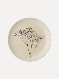 Bloomingville Aardewerk bord met bloemen Bea Nature Best