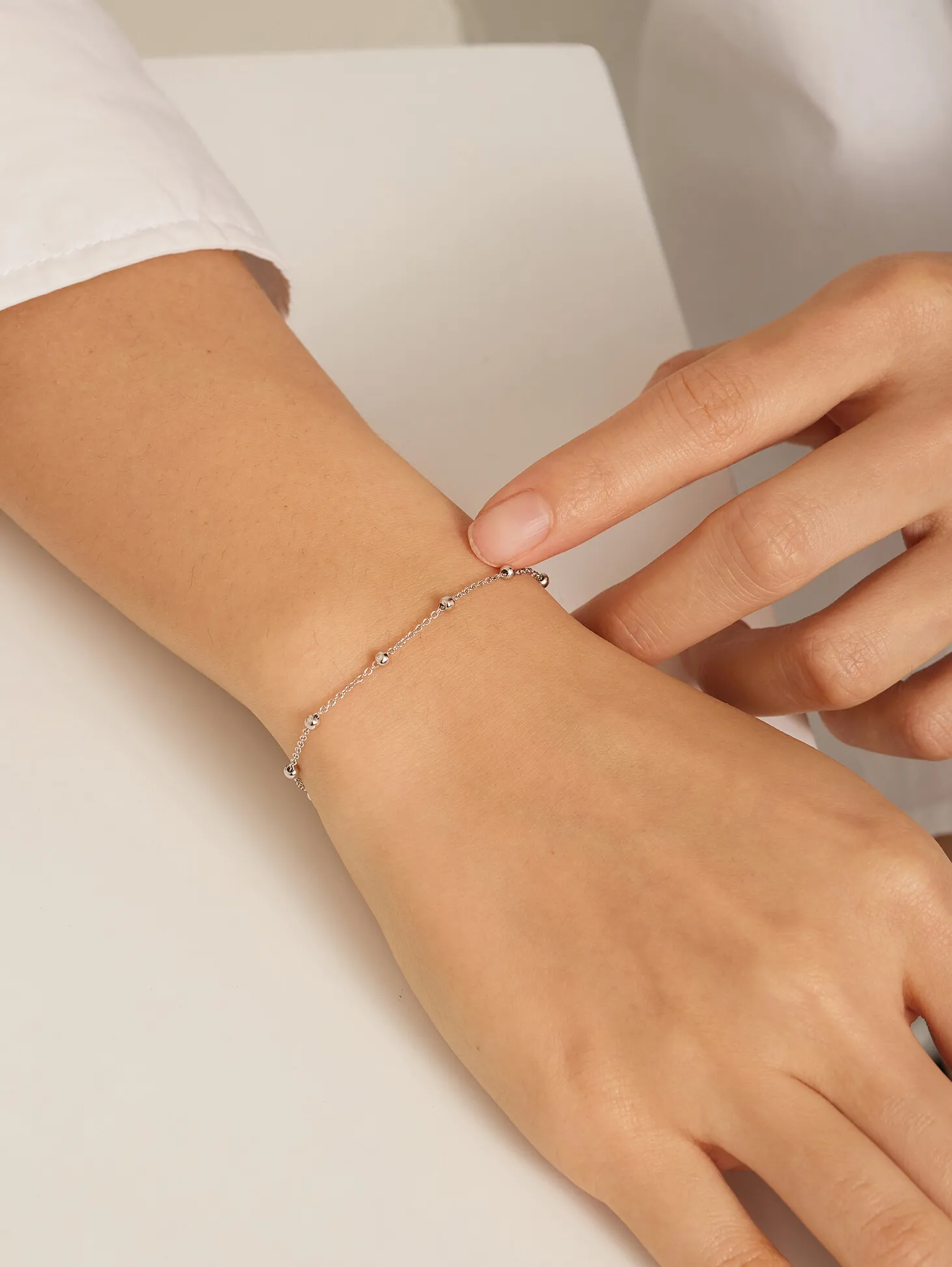 Les Soeurs Armband Hugo Dots Silver New