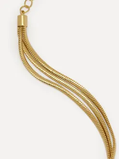 Les Soeurs Armband Mara Multiple Snake Gold New