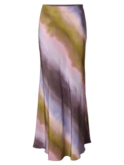 Selected Bedrukt maxi rok Gafrid Cornflower+Blue Discount