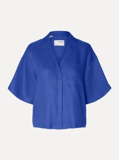 Selected Boxy hemd Lyra Dazzling+Blue Best