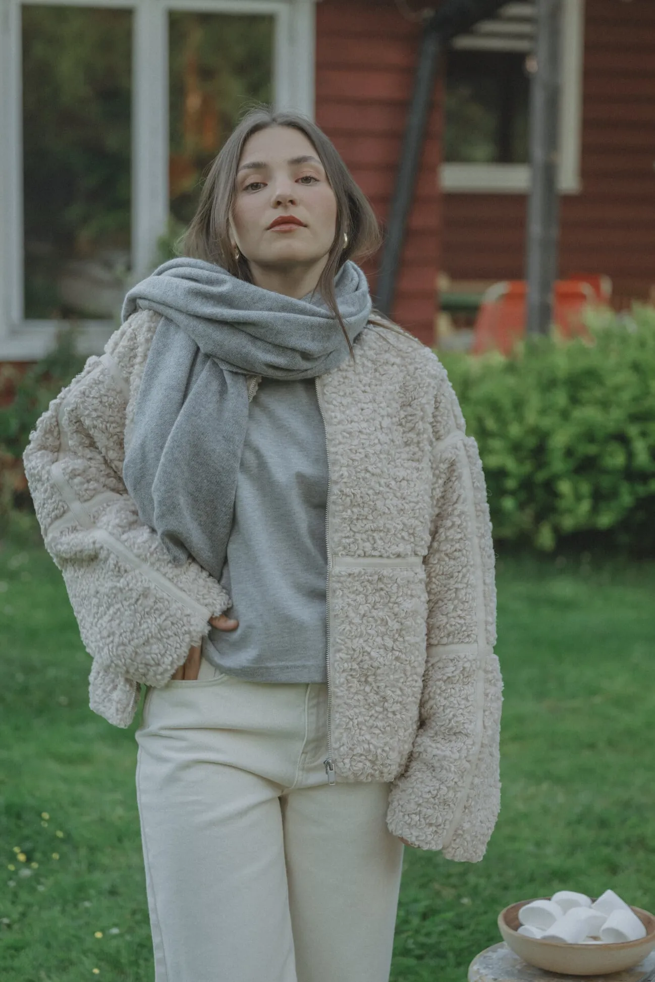Les Soeurs Cashmere Sjaal Nori Grey+Melange Fashion