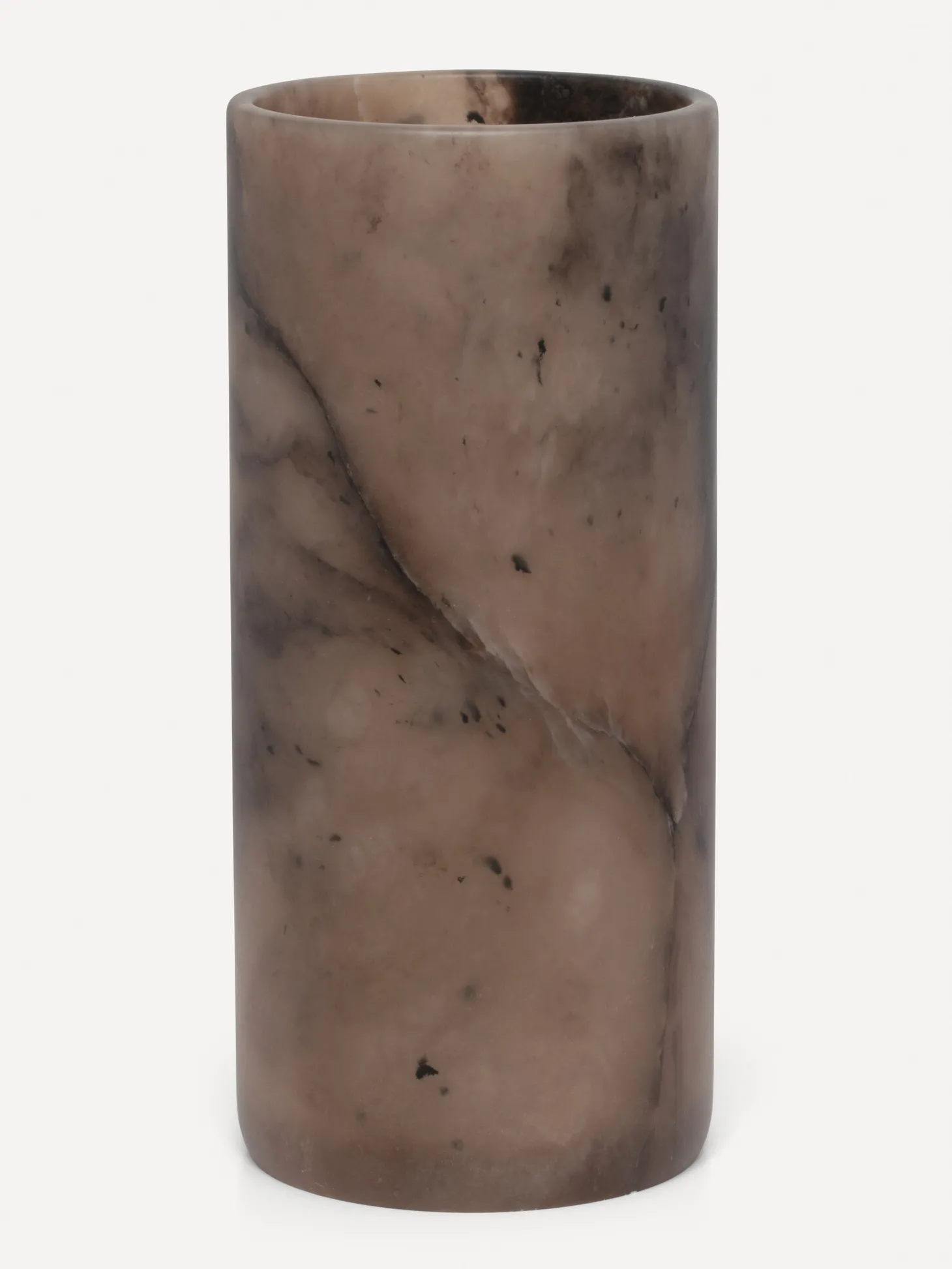 Les Soeurs Cylinder Alabaster Kaarsenhouder (extra large) Tabac Discount