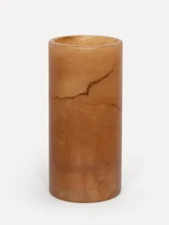 Les Soeurs Cylinder Alabaster Kaarsenhouder (medium) Tabac Discount