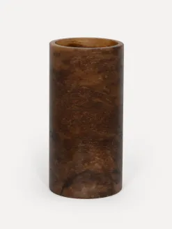 Les Soeurs Cylinder Alabaster Kaarsenhouder (medium) Tabac Discount