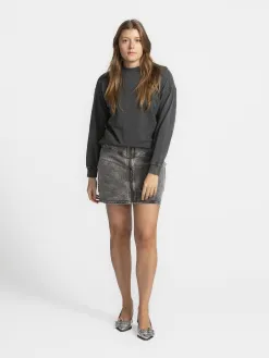 Edited Denim mini-rok Sadie Black+Grey Fashion