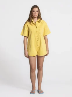 Le Marais Denim playsuit Jae Yellow Fashion