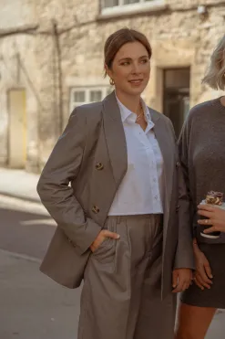 Les Soeurs Double-breasted blazer Ariana Grey New