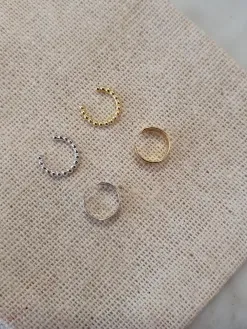 Les Soeurs Ear Cuff June Dots Silver Clearance