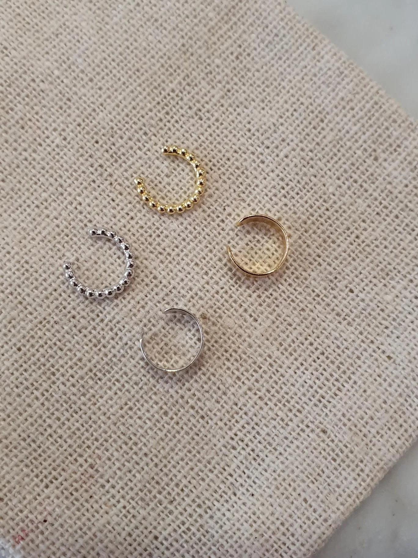 Les Soeurs Ear Cuff June Dots Silver Clearance