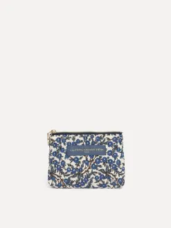 Le Marais Gebloemde pouch Iza Dark+Blue Discount