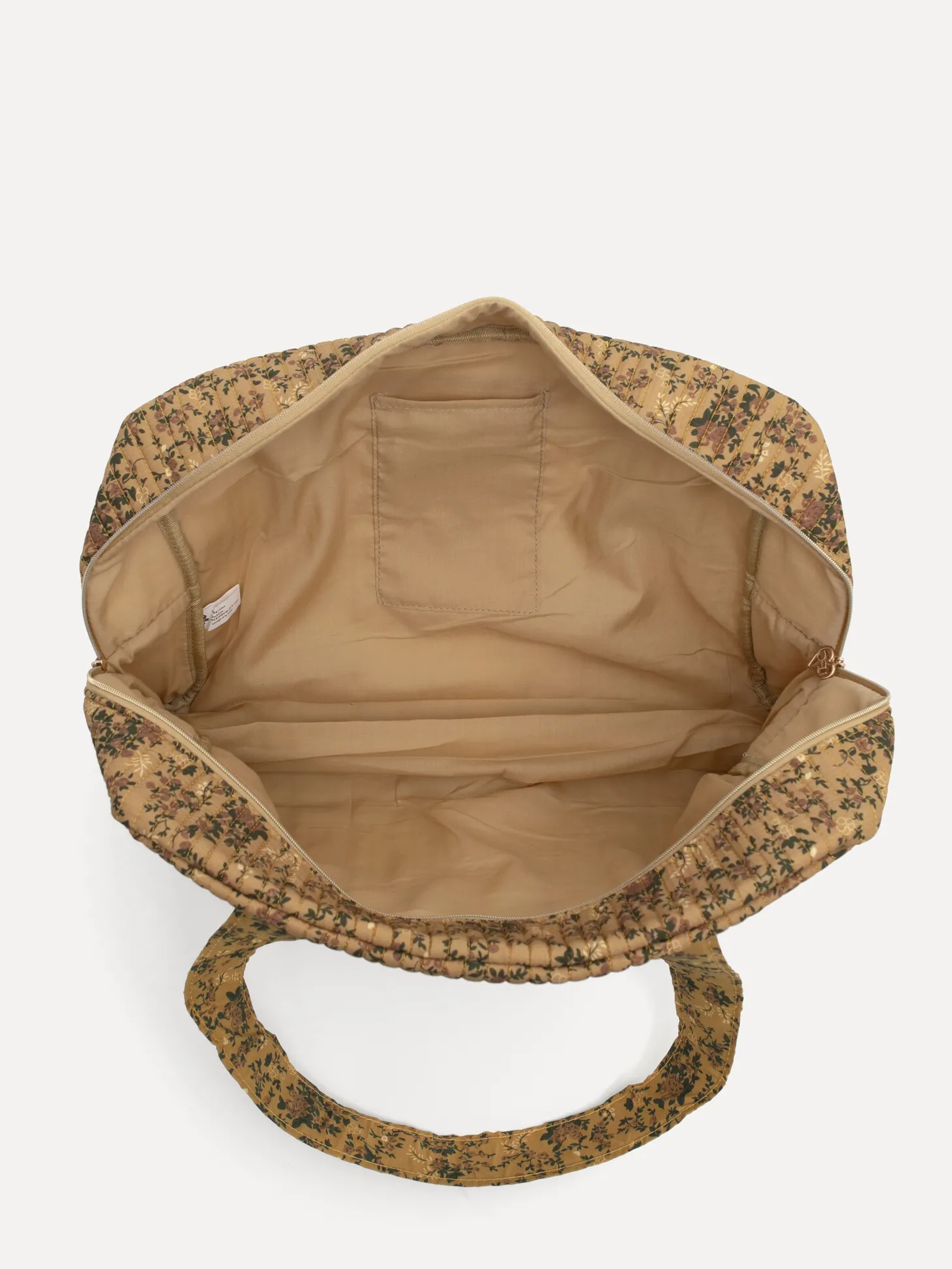 Le Marais Gebloemde shopper Indie OchreGreen Clearance