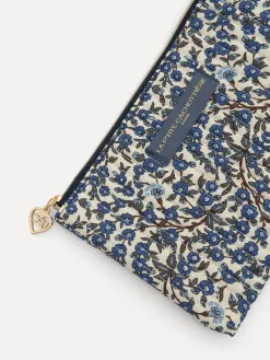 Le Marais Gebloemde toilettas Iza Dark+Blue Fashion