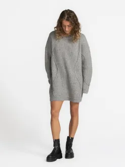 MBYM Gebreide Jurk Rese Shylani Light+Grey+Melange Clearance