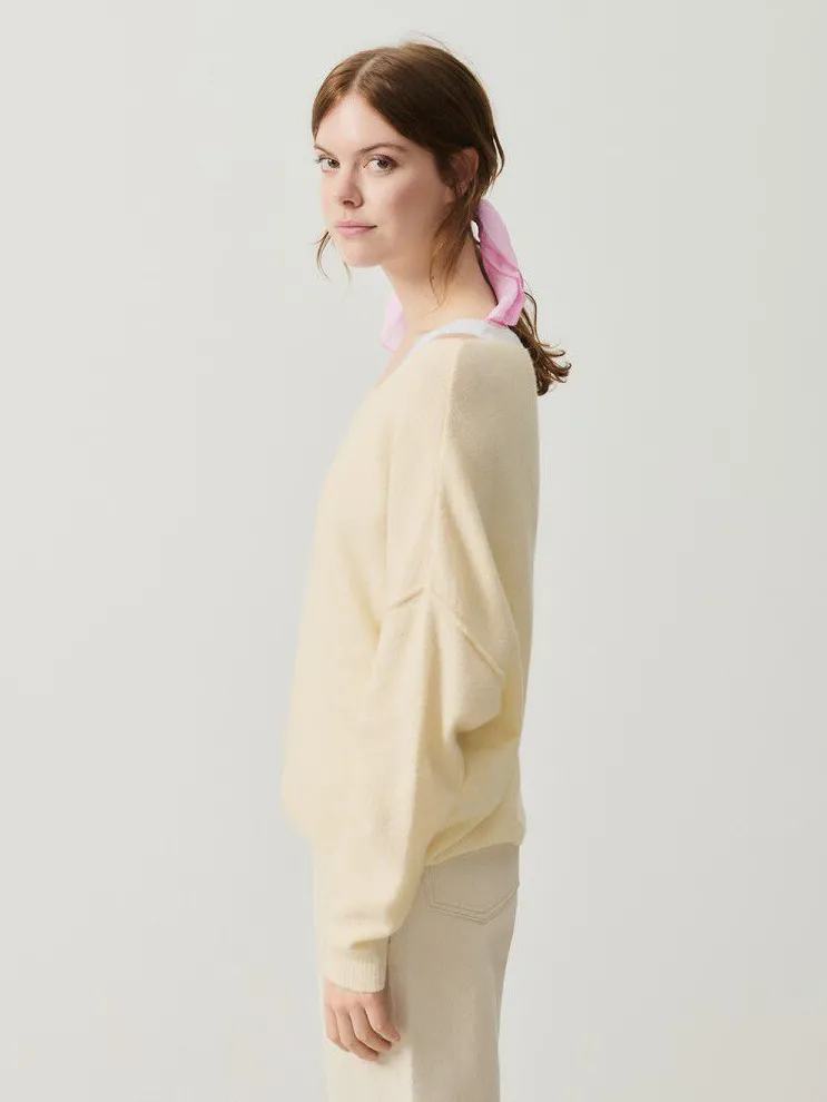 American Vintage Gebreide pull Damsville Pannacotta+Chine Fashion