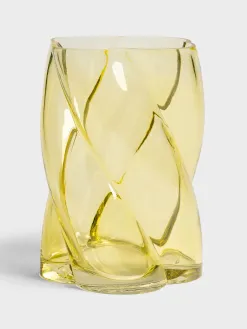 &klevering Gedraaide Vaas Marshmallow Yellow Sale