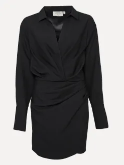 Les Soeurs Gedrapeerde jurk Moana Black Fashion