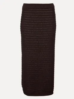 Les Soeurs Gehaakte rok Mint Brown Outlet