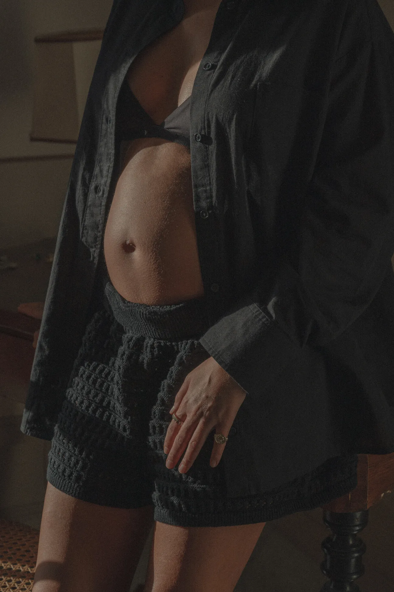 Les Soeurs Gehaakte short Yuki Black Sale