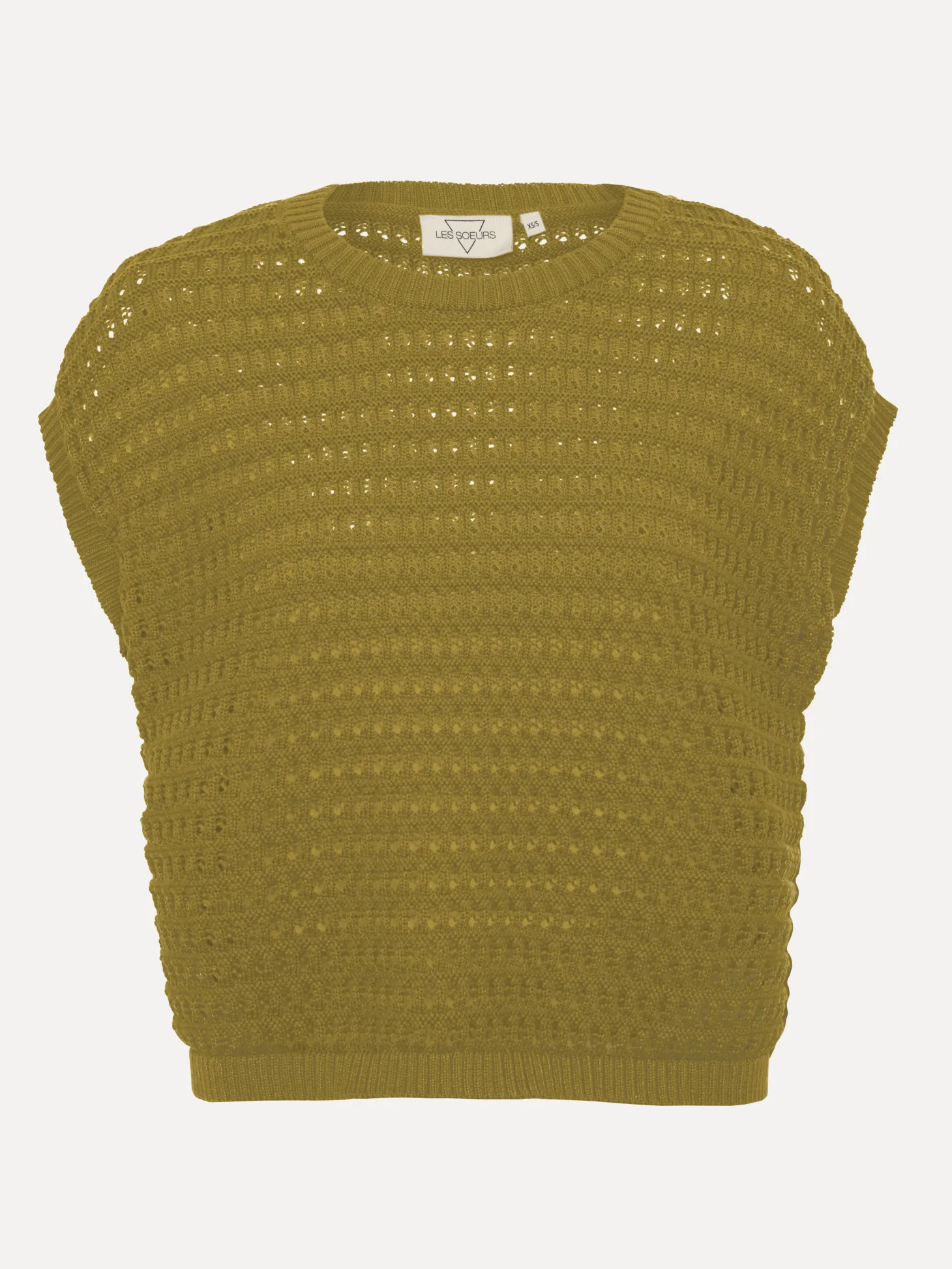 Les Soeurs Gehaakte top Lana Olive Sale