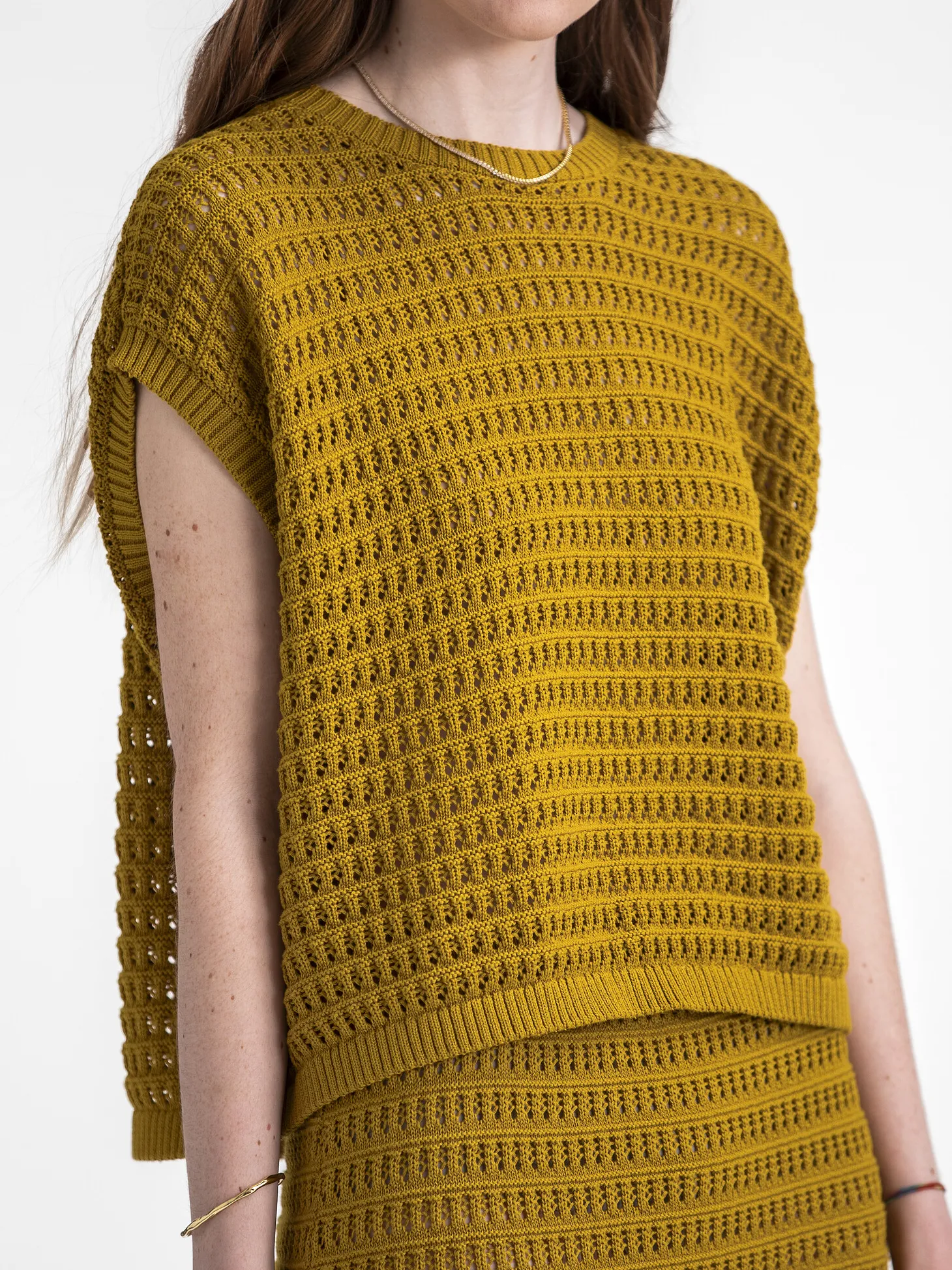 Les Soeurs Gehaakte top Lana Olive Sale