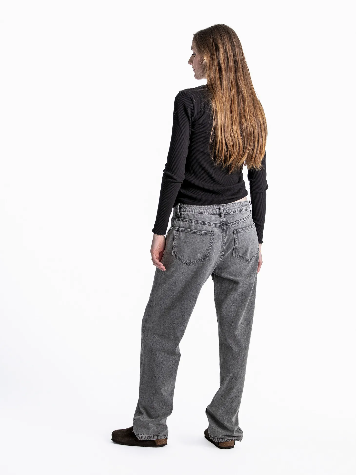 Selected Geribde top met lange mouwen Anna Black Best