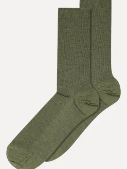 MP Denmark Geribde Wollen Sokken Olivine Fashion