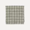Madam Stoltz Geruit keukenhanddoek Greige+Black Outlet