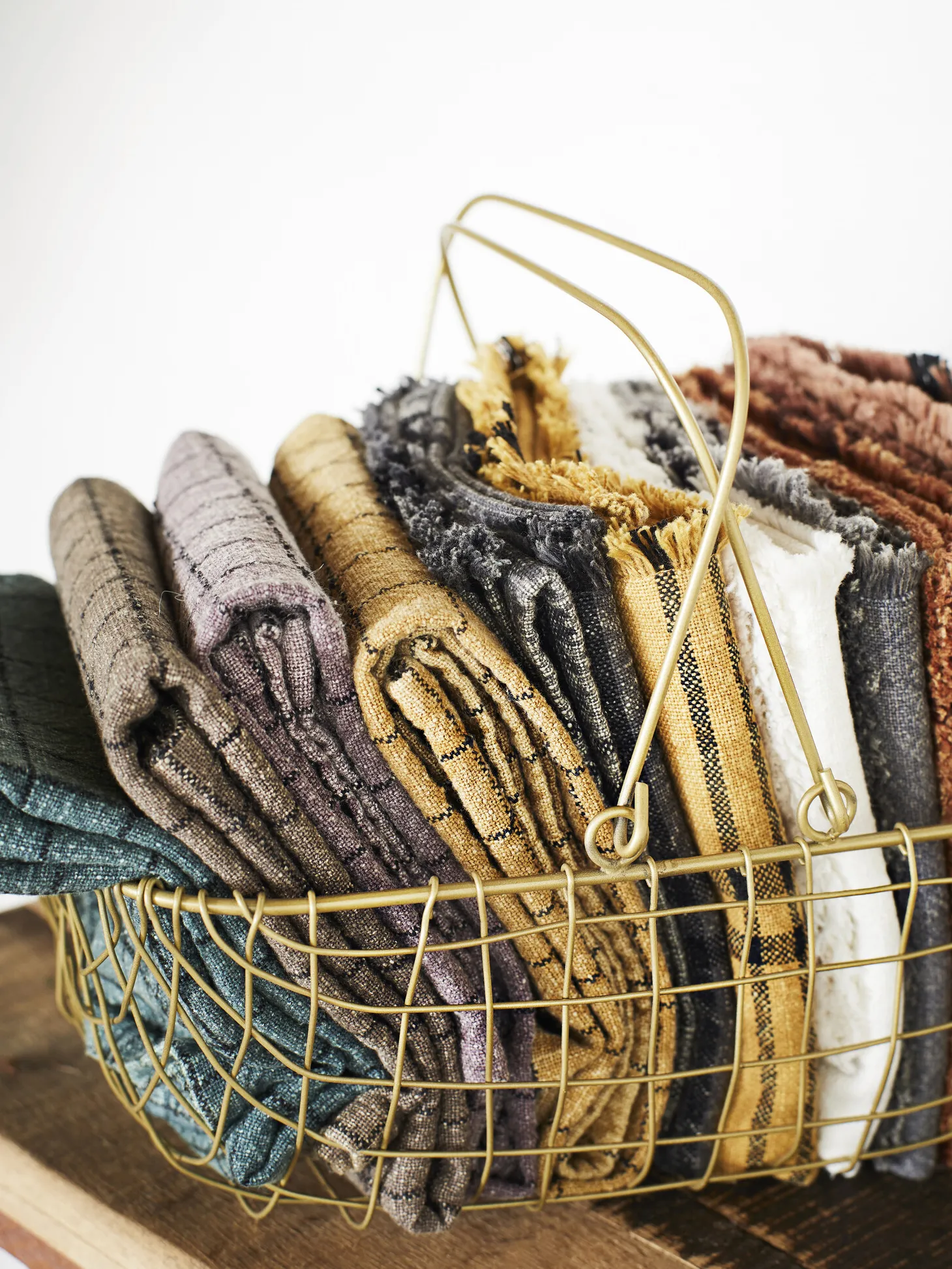 Madam Stoltz Geruit keukenhanddoek Greige+Black Outlet