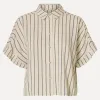 Selected Gestreept hemd Viva Sun Sandshell Best