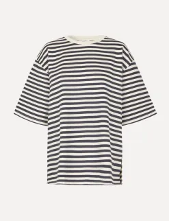 MBYM Gestreept t-shirt Emrylis Betsy Night+Sky+Sugar+Stripe Discount