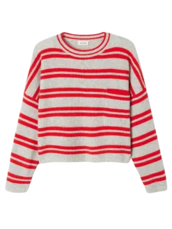 American Vintage Gestreepte sweater Raxow Gris Clearance