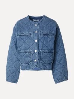 Edited Gewatteerd denimjack Margo Mid+Blue Clearance