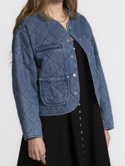 Edited Gewatteerd denimjack Margo Mid+Blue Clearance