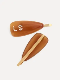 Les Soeurs Haarschuivers set resin Amber+Strass Online