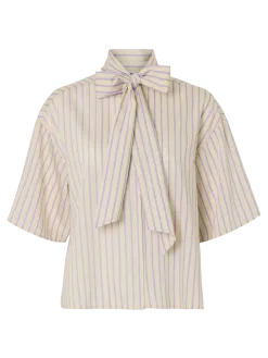 Selected Hemd met korte mouwen Lana-Juno Bow Birch Outlet