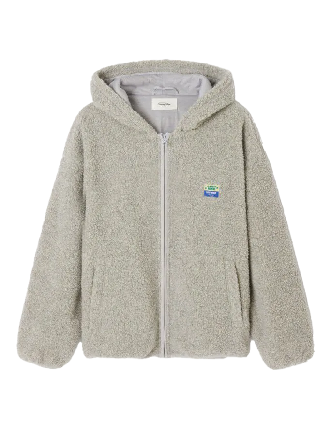 American Vintage Hoodie met rits Hoktown Polaire+Chine Fashion