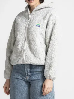 American Vintage Hoodie met rits Hoktown Polaire+Chine Fashion