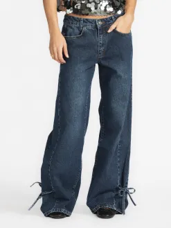 MBYM Jeans met strik Katha Middle+Blue+Wash New