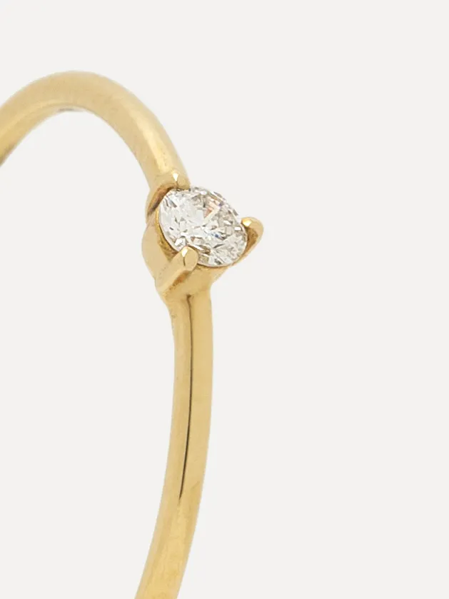 Les Soeurs 14K Ring Gaja Single Diamond Gold New