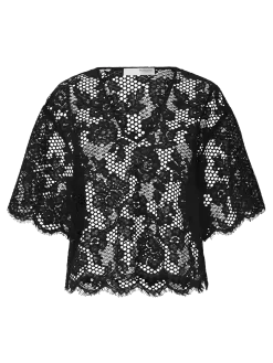 Selected Kanten crop top Milly Black Sale