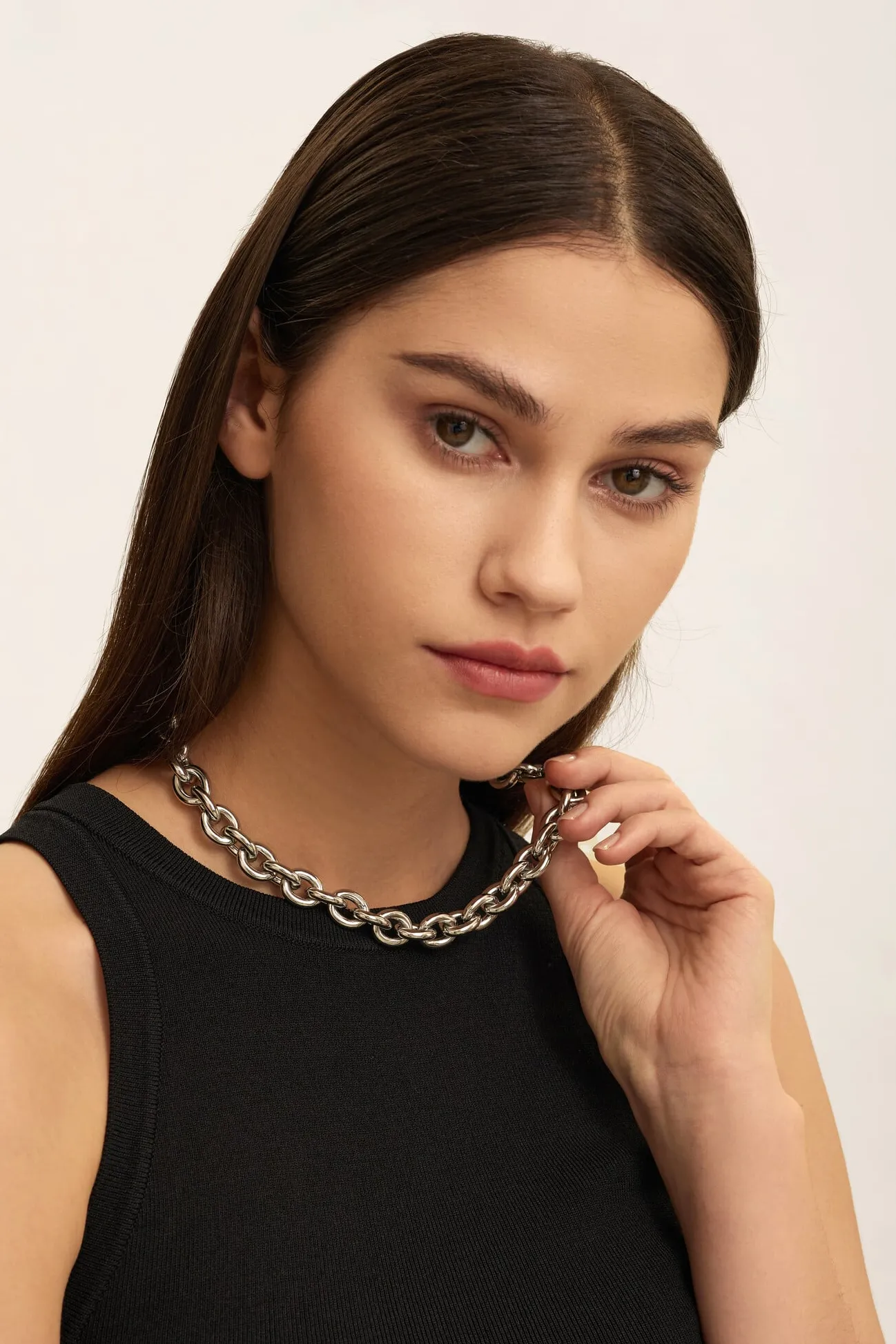 Les Soeurs Ketting Raya Chunky Chain Silver Clearance
