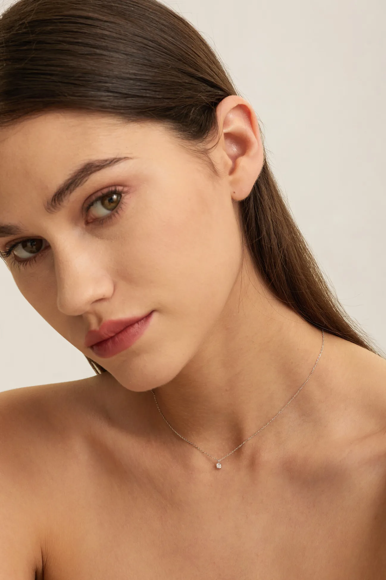 Les Soeurs Ketting Romee Extra Fine Chain Strass Silver Sale