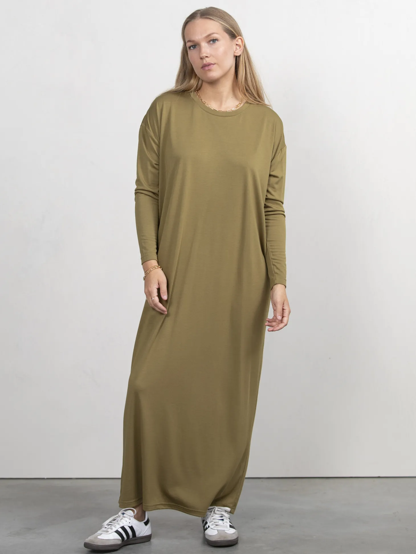 Les Soeurs Lange jersey jurk Anne Olive Online