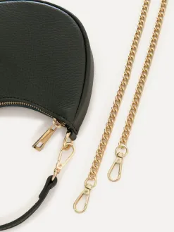 Les Soeurs Leren Baguette Handtas Cedric Khaki Fashion