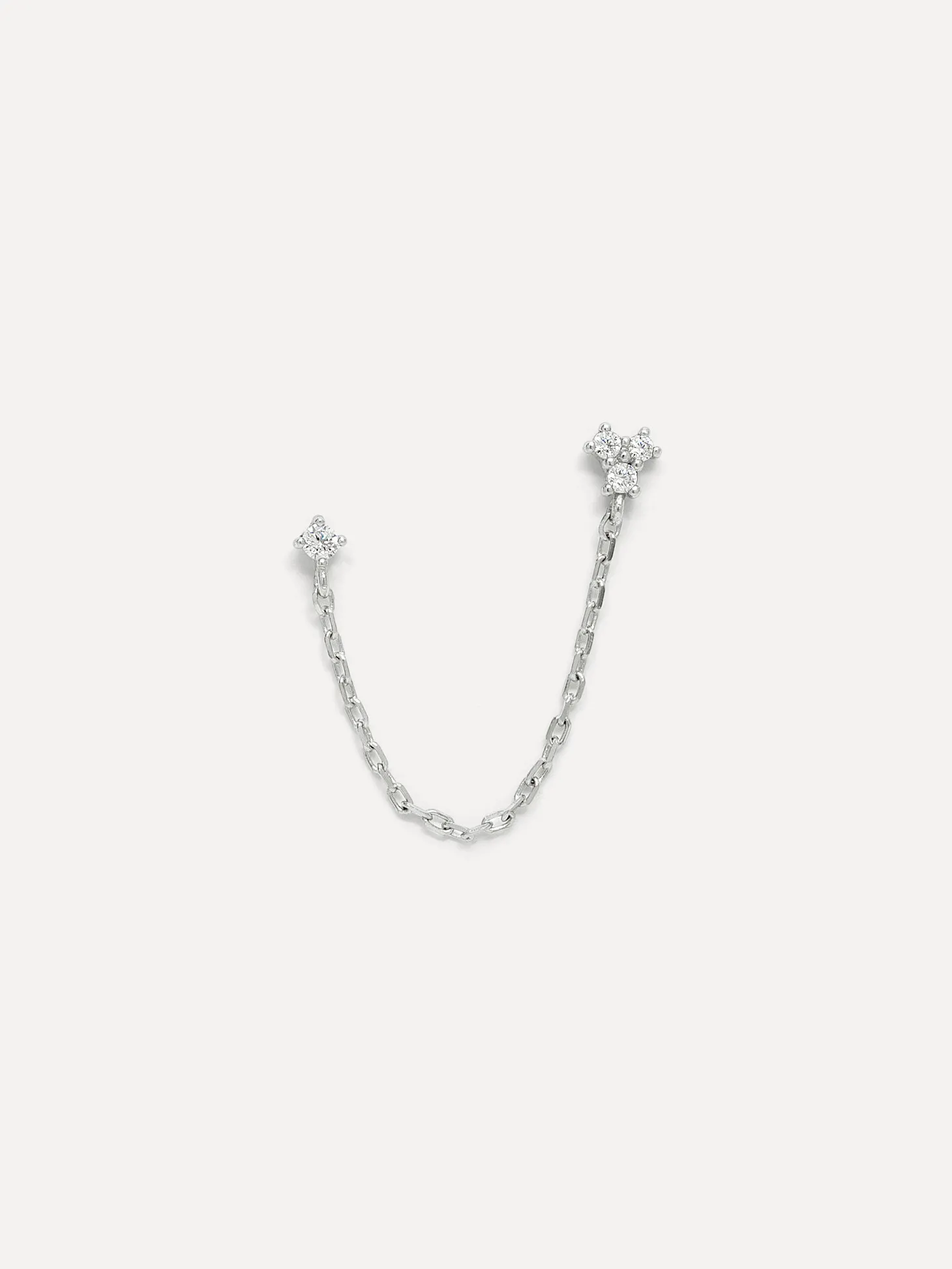 Les Soeurs Lira Double Stud Chain Silver Online