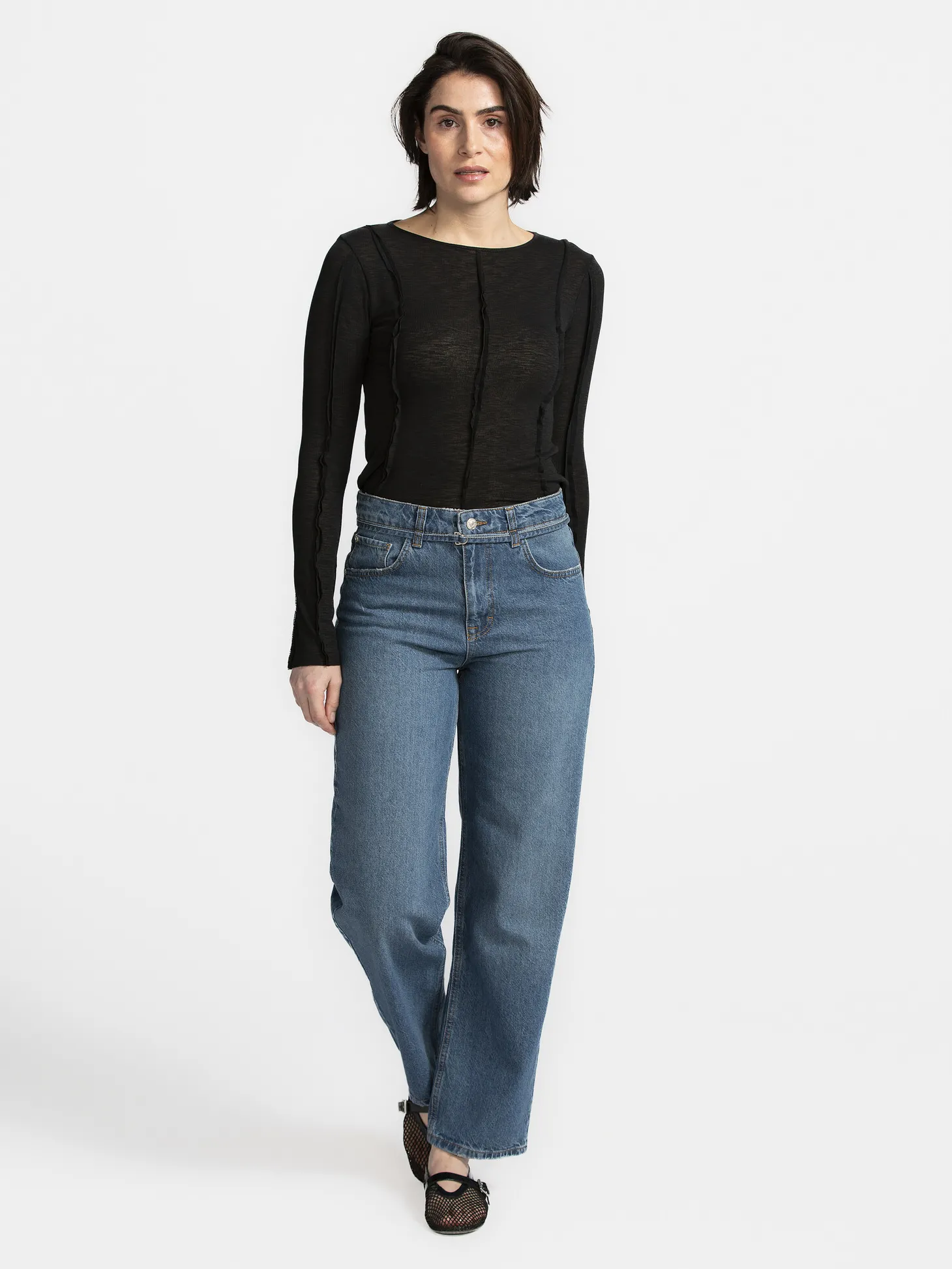 Edited Longsleeve top Halima Black Online