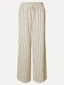 Selected Losse gestreepte broek Viva Gulia Sandshell Discount