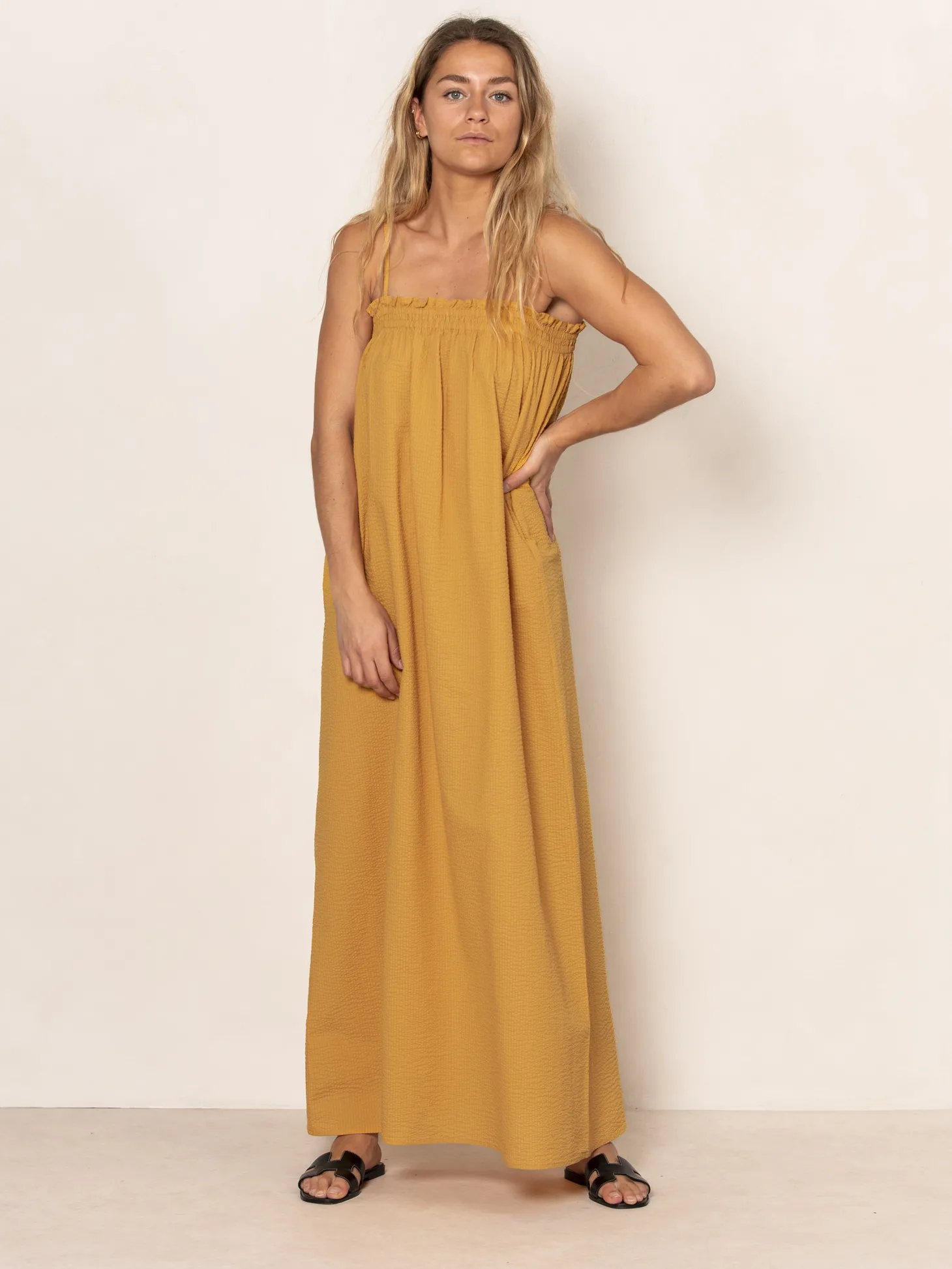 Les Soeurs Maxi-jurk Bobbi Ochre Clearance