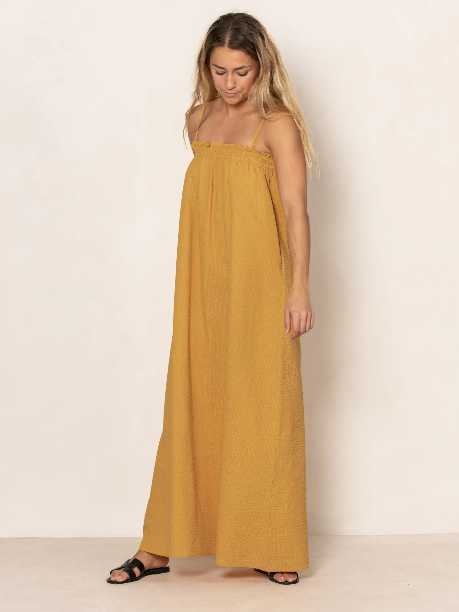 Les Soeurs Maxi-jurk Bobbi Ochre Clearance